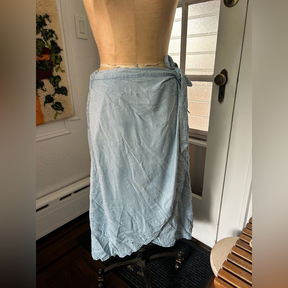 H&M Sky Blue Wrap Skirt